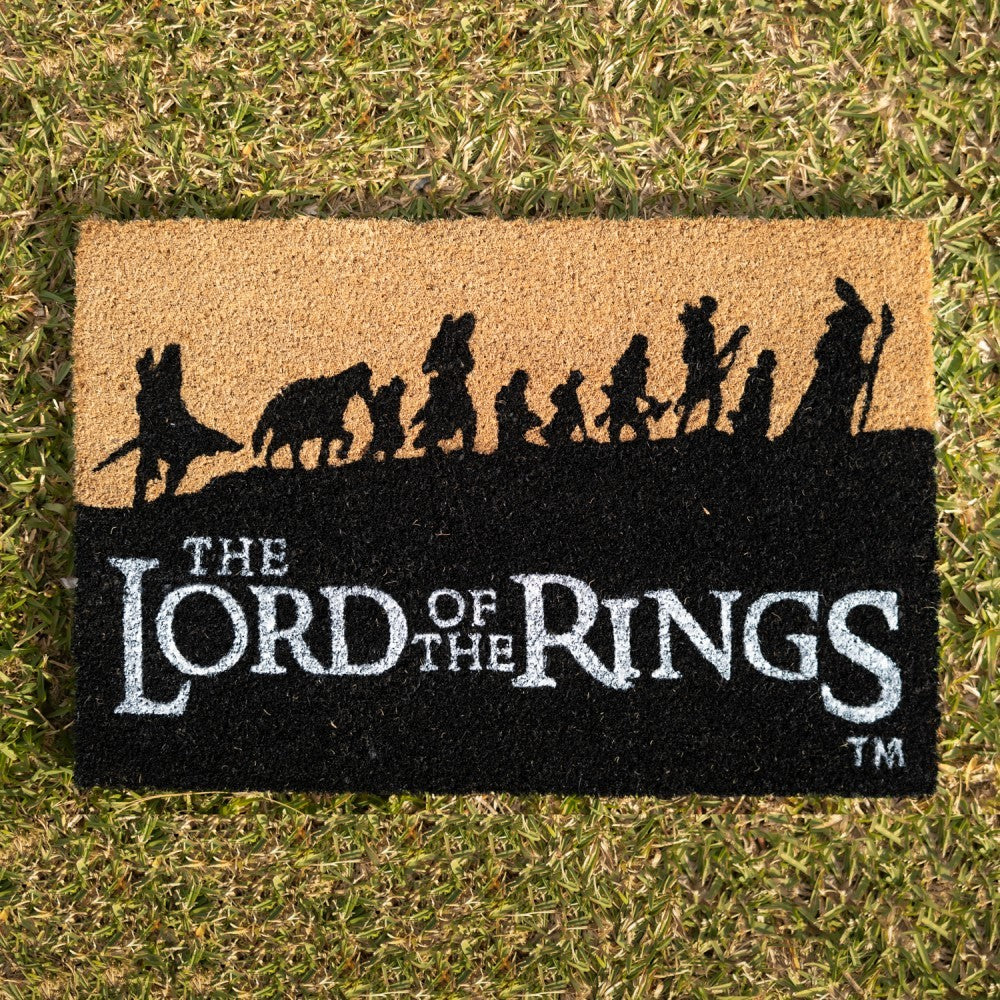 Zerbino - IL SIGNORE DEGLI ANELLI Tappeto per Ingresso da Esterno e Interno Cocco Divertente Cameretta Bagno con Base in PVC Antiscivolo 40X60 cm (Lord of the Rings Merchandising)