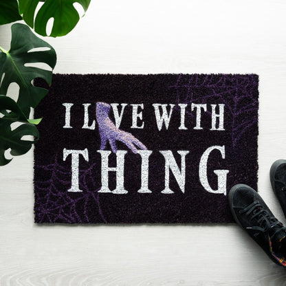 Zerbino - Mercoledì Addams - Tappeto per Ingresso da Esterno e Interno - Cocco - Divertente Cameretta Bagno con Base in PVC Antiscivolo, 40X60 cm (Wednesday Addams Merchandising)