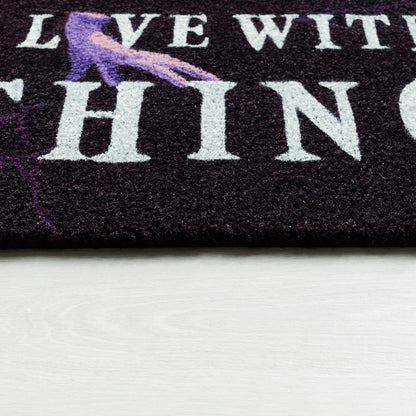 Zerbino - Mercoledì Addams - Tappeto per Ingresso da Esterno e Interno - Cocco - Divertente Cameretta Bagno con Base in PVC Antiscivolo, 40X60 cm (Wednesday Addams Merchandising)