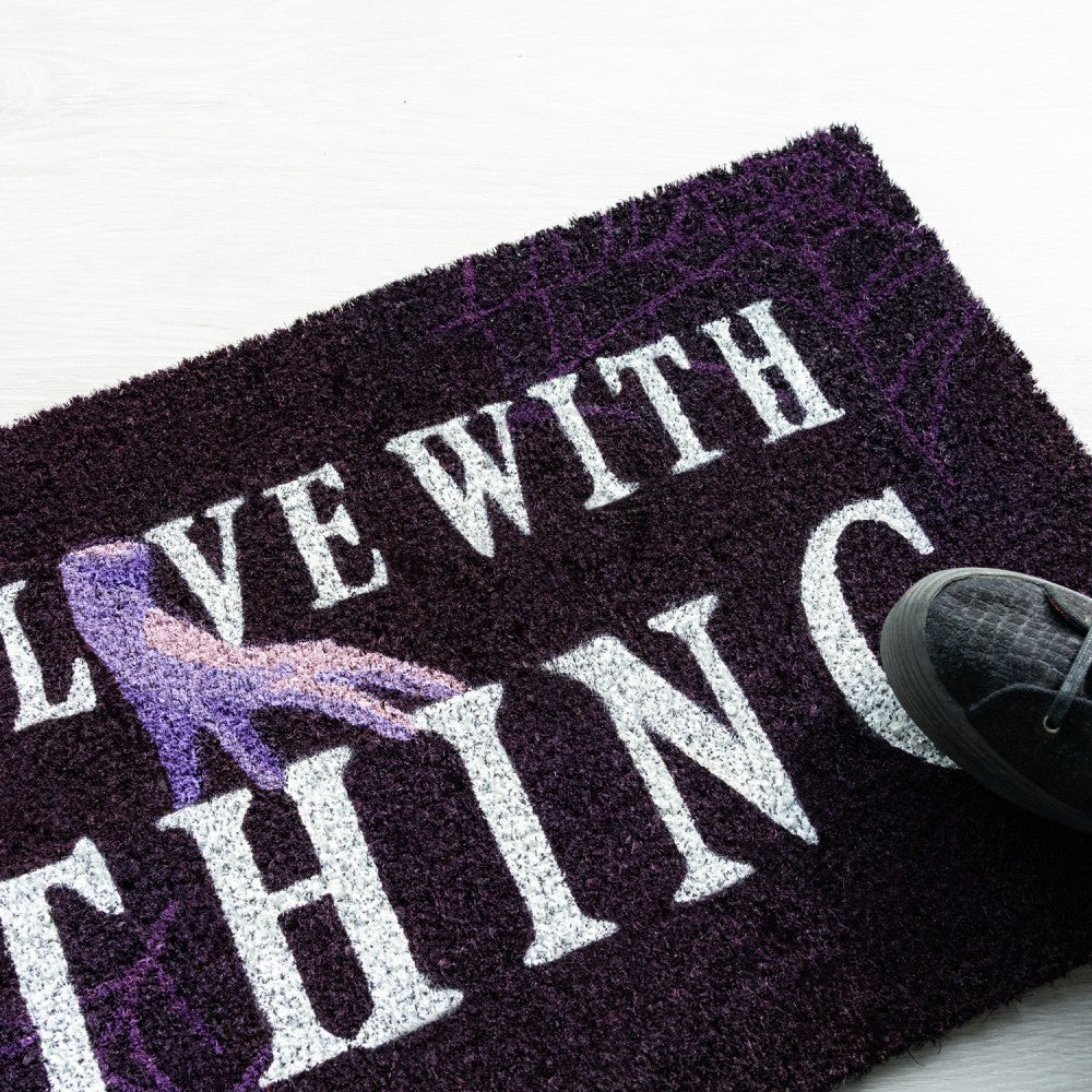 Zerbino - Mercoledì Addams - Tappeto per Ingresso da Esterno e Interno - Cocco - Divertente Cameretta Bagno con Base in PVC Antiscivolo, 40X60 cm (Wednesday Addams Merchandising)