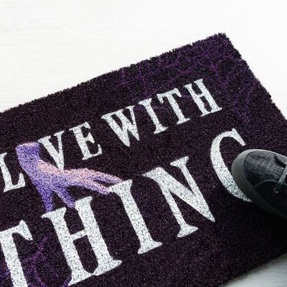 Zerbino - Mercoledì Addams - Tappeto per Ingresso da Esterno e Interno - Cocco - Divertente Cameretta Bagno con Base in PVC Antiscivolo, 40X60 cm (Wednesday Addams Merchandising)