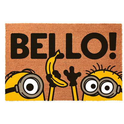 Zerbino (Minions) Tappeto per Ingresso da Esterno e Interno Cocco Divertente Cameretta Bagno con Base in PVC Antiscivolo 40X60 cm