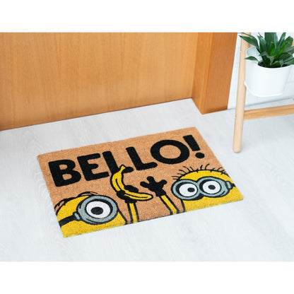 Zerbino (Minions) Tappeto per Ingresso da Esterno e Interno Cocco Divertente Cameretta Bagno con Base in PVC Antiscivolo 40X60 cm