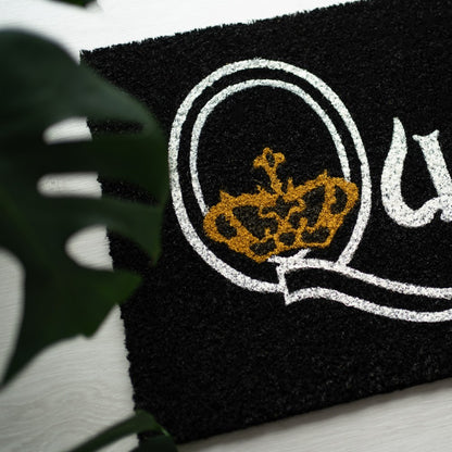 Zerbino Queen (Freddy Mercury) Nero Tappeto per Ingresso Esterno o Interno Cameretta Rock Bagno Antiscivolo 40X60 cm